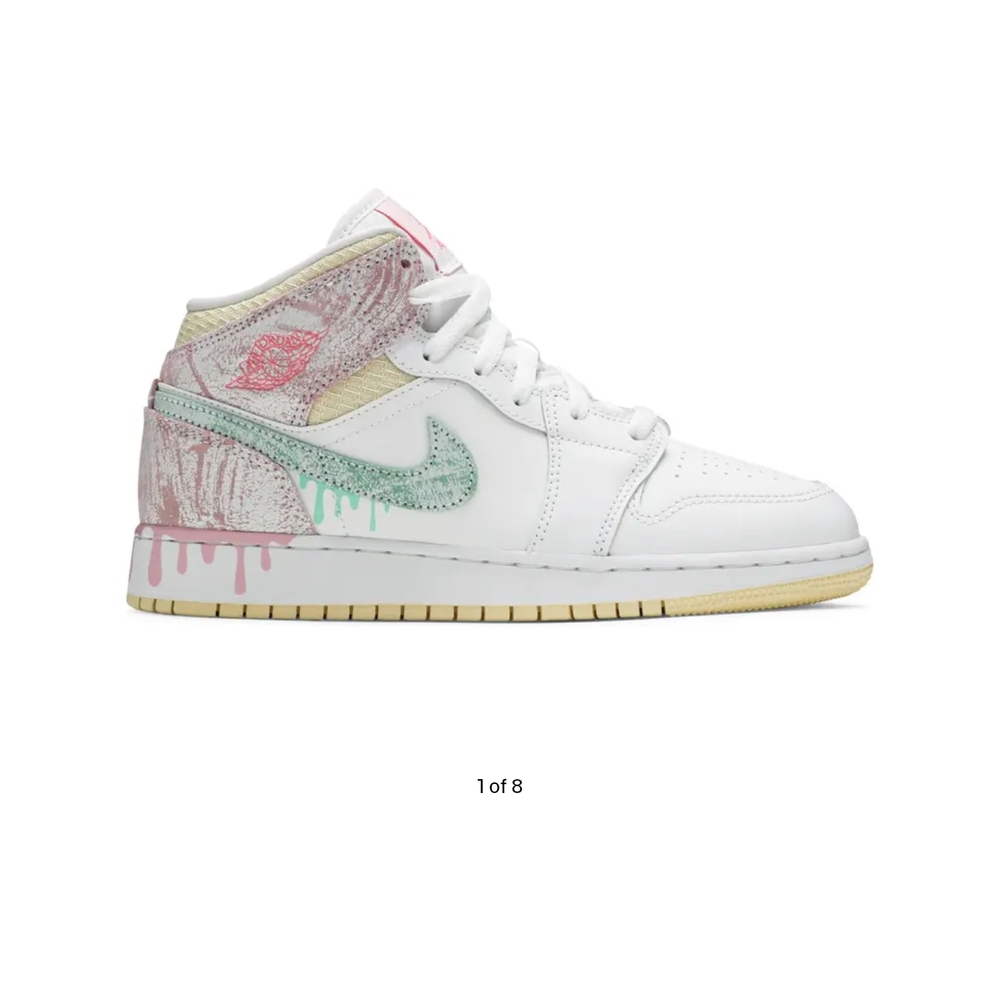 Nike Air Jordan 1 Mid Sneakers Drip "Ice Cream"